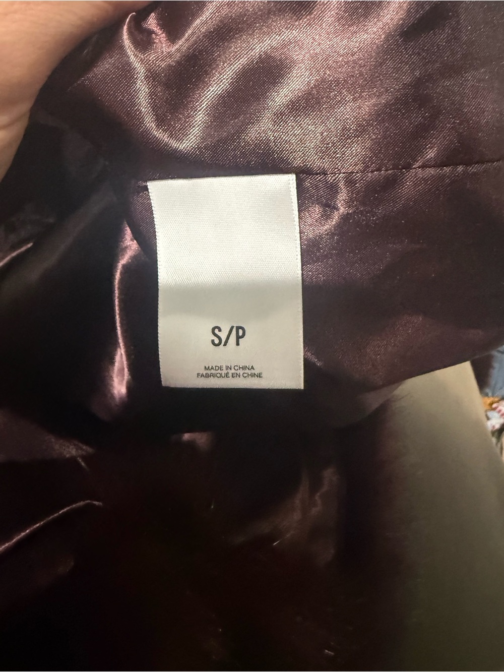 Express Brown Maroon Faux Fur Jacket Coat Size M EUC - Picture 5 of 5